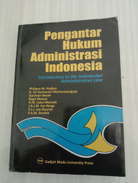 Image of PENGANTAR HUKUM ADMINISTRASI INDONESIA